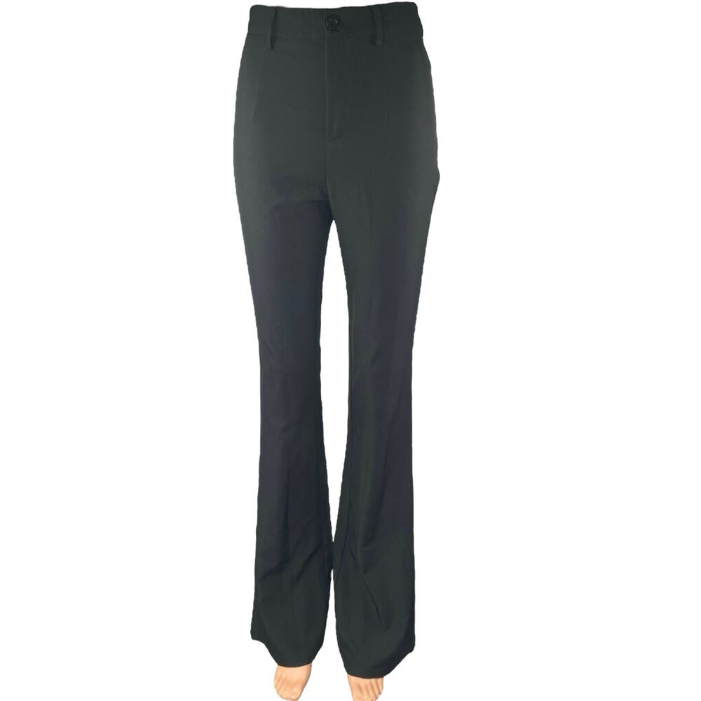 Rumours Women's Black High Waist Flared Bootcut Slim Leg Trousers Dress Pants S